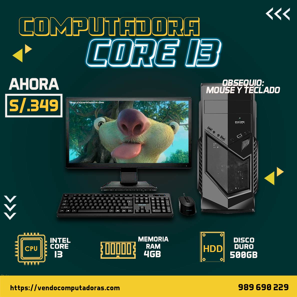 Computadora Core I3 en descuento
